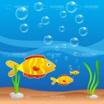 Cartoon Fish in Water Card